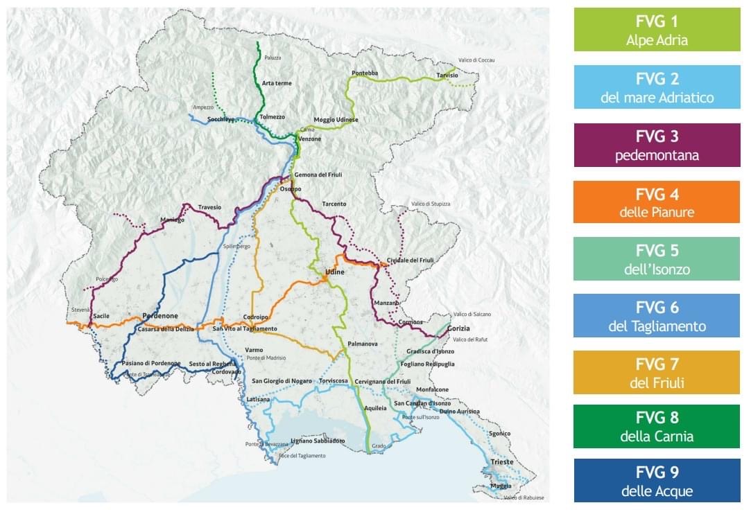 Ciclovie del Friuli Venezia Giulia